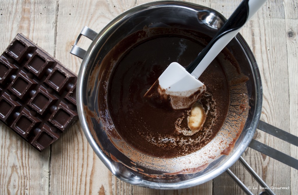 Chocolate melting with butter