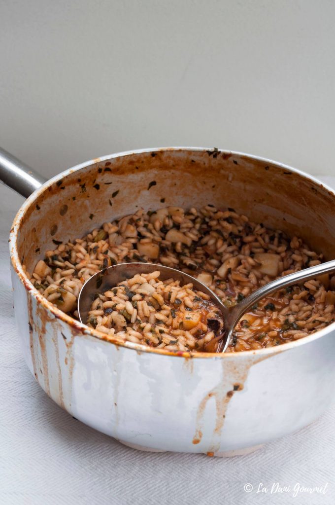 risotto seppie e bieta del Carnevaldarsena